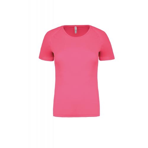 Functioneel damessportshirt fluorroze,2xl