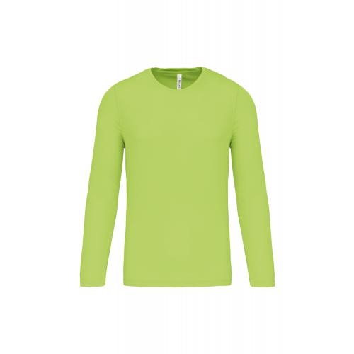 Herensportshirt lange Mouwen lime,2xl