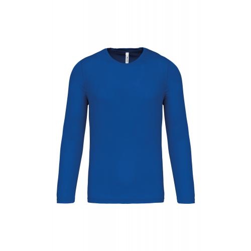 Herensportshirt lange Mouwen sporty royal blue,2xl