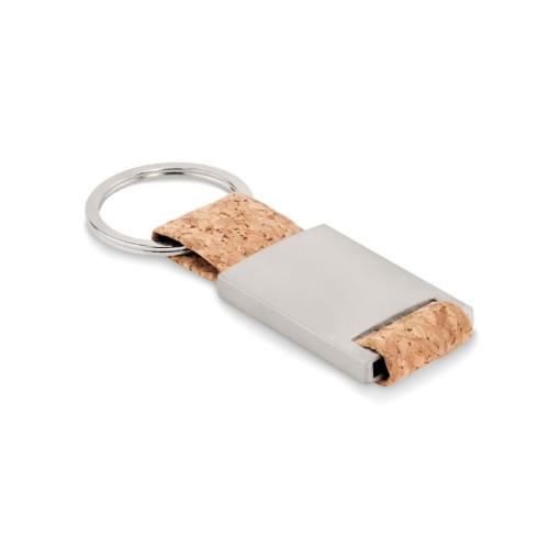 Kurken sleutelhanger Tech beige