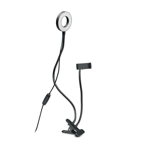 Draagbare selfie ringlamp Mini helo zwart