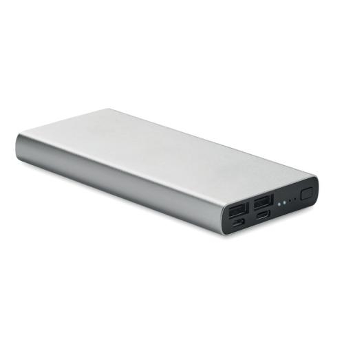 10000 mAh powerbank Powerflat mat zilver