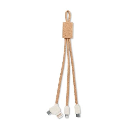 Kurken 3-in-1 oplaadkabel Cabie beige