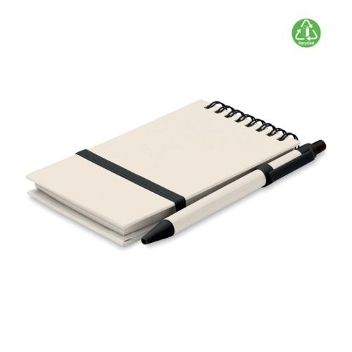 A6 notebook gerecycled melkpak zwart