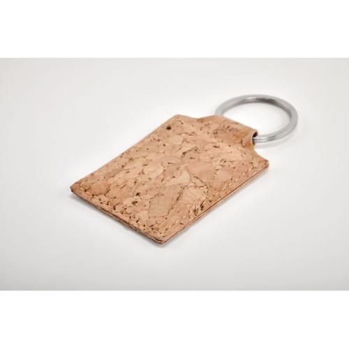 Sleutelhanger rechthoek kurk Concon beige