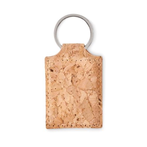 Sleutelhanger rechthoek kurk Concon beige