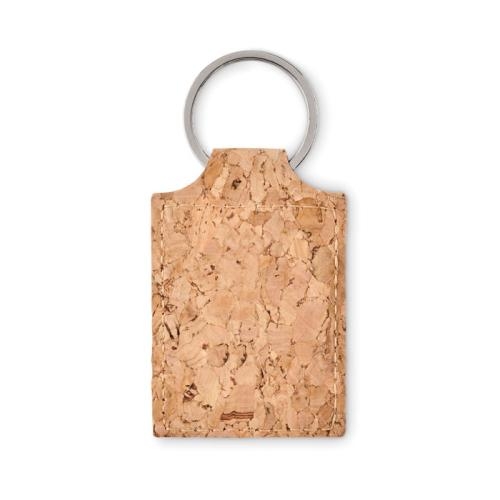 Sleutelhanger rechthoek kurk Concon beige