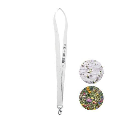 Zaadpapier lanyard met haak Lansee