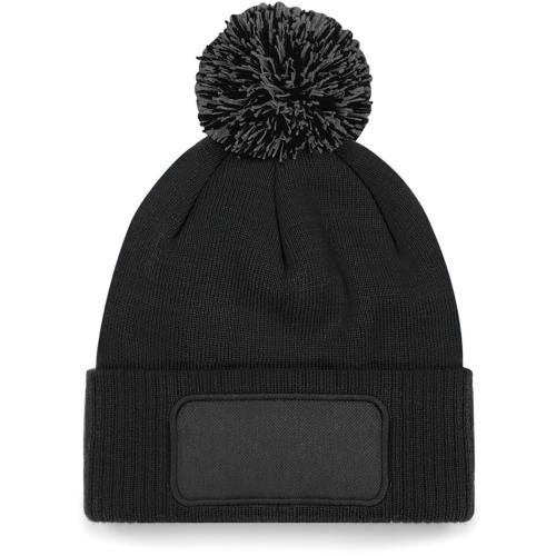 Snowstar® patch beanie zwart/graphite