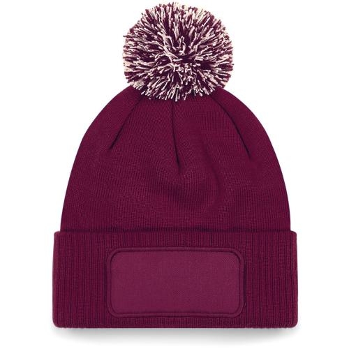 Snowstar® patch beanie burgundy/off white