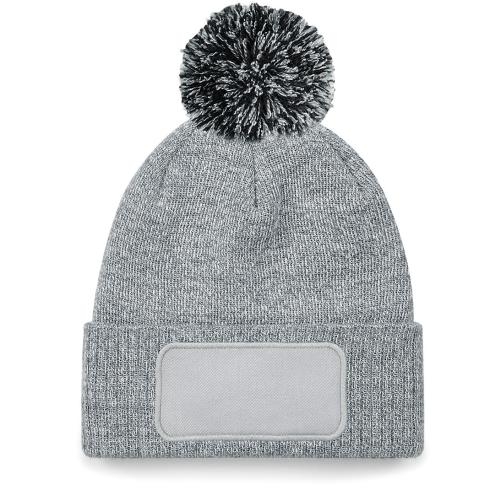 Snowstar® patch beanie heather grey/black