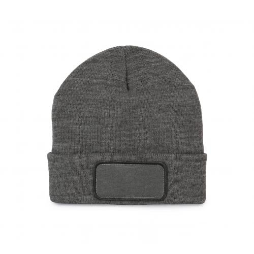 Zachte muts met patch grey heather