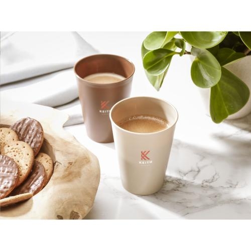 Herbruikbare koffiebeker suikerriet 360 ml grijs