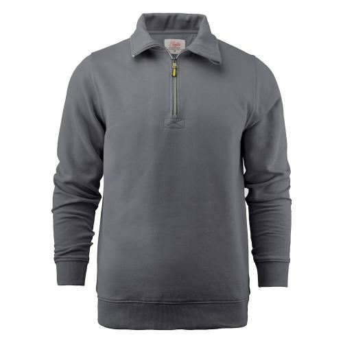 Sweatshirt Rounders half zip staalgrijs,2xl