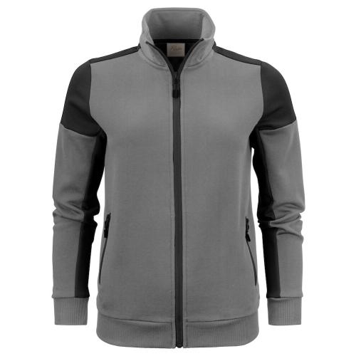 Sweatvest Prime dames staalgrijs/zwart,2xl