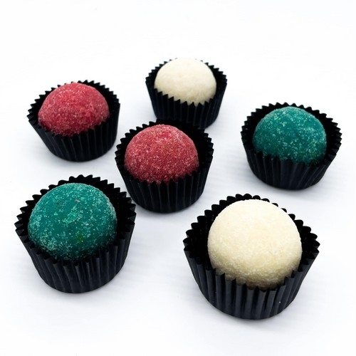 HappyTruffel Kerstbal editie 6 truffels multicolour