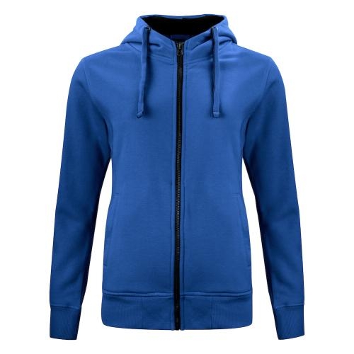 Classic hoodie full zip dames kobalt,l