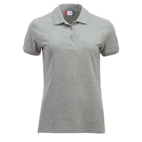 Manhattan dames polo grijsmelange,3xl