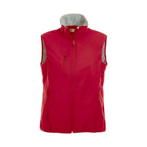 Basic Softshell bodywarmer dames rood,l