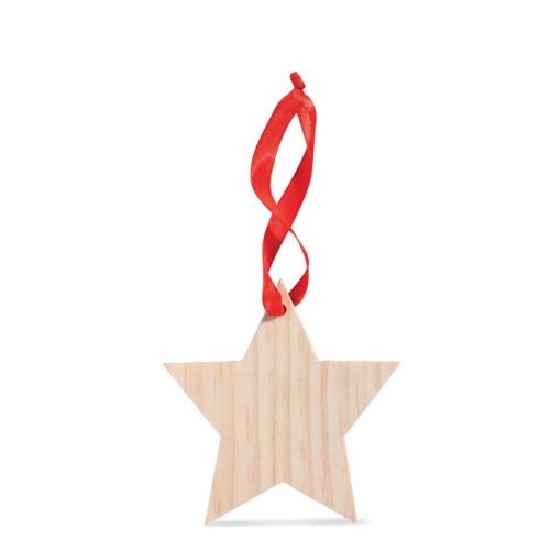 X-mas decohanger ster hout