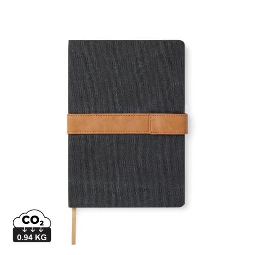 RCS recycled canvas notitieboek zwart