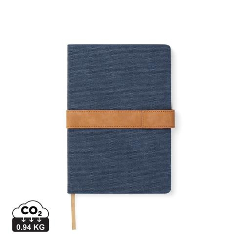 RCS recycled canvas notitieboek donkerblauw