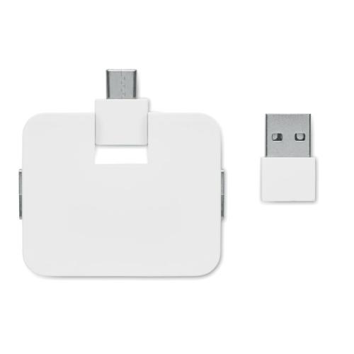 4-poorts USB-hub Square-c zwart