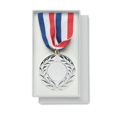 Medaille in doosje mat zilver