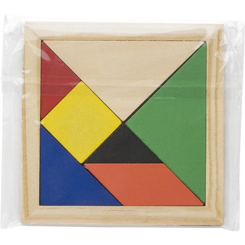 Houten tangram Maximilian bruin