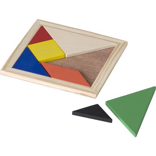 Houten tangram Maximilian bruin