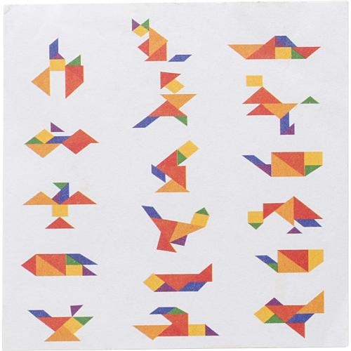 Houten tangram Maximilian bruin