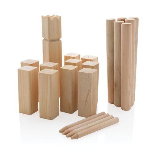 Houten kubb-set