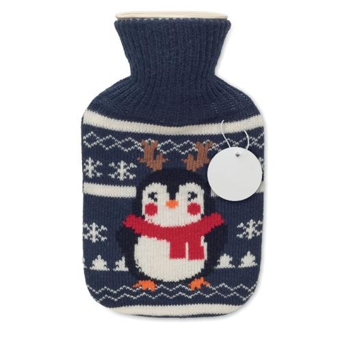 Warmwaterkruik kerstmotief 250 ml navy