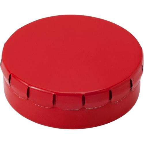 Rond mintblikje rood