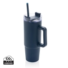 Plastic drinkfles met handvat 900 ml donkerblauw