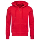 Stedman Sweater Hood Zip Active for him crimson red,l