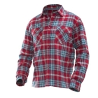 5138 Flanel werkshirt rood/blauw,3xl