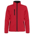 Gewatterde softshell jas dames rood,2xl