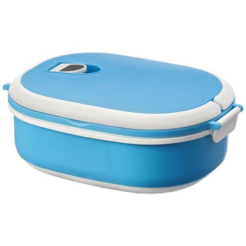 Lunchbox blauw/wit