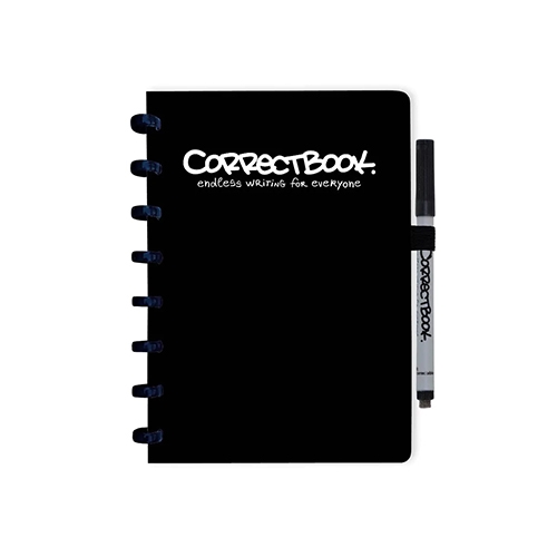 Correctbook A5 uitwisbaar zwart