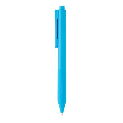 X9 pen met siliconen grip blauw