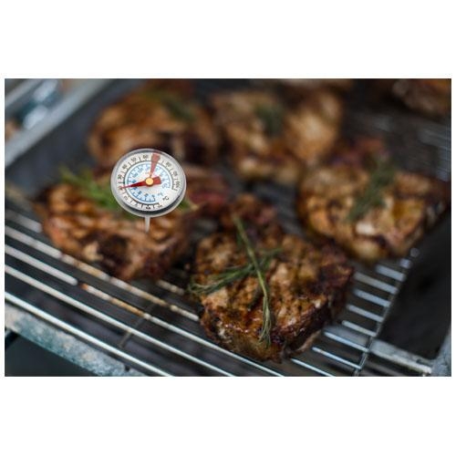 Met thermometer voor barbecue zilver