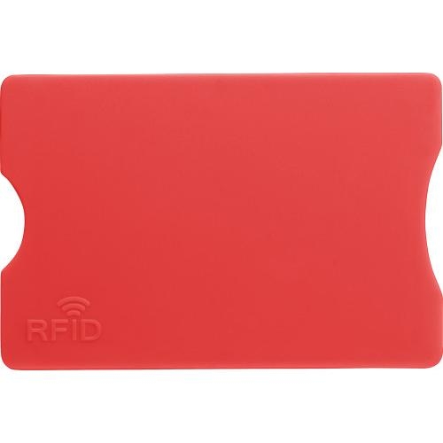 Kunststof kaarthouder met RFID bescherming rood