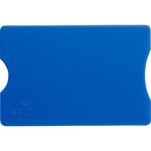 Kunststof kaarthouder met RFID bescherming kobaltblauw