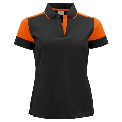 Polo Prime dames zwart/oranje,2xl