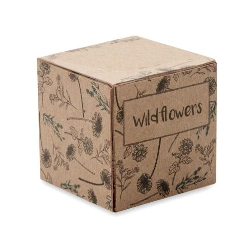 Zaadbom wilde bloemen Bombi beige