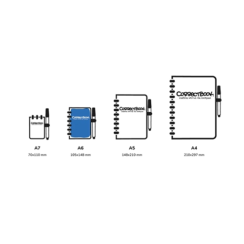 Correctbook A6 uitwisbaar navy