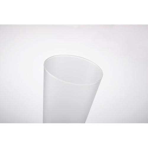 Matte PP beker 300ml Festa large transparant/wit