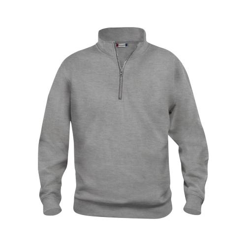 Basic halfzip grijsmelange,3xl