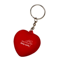 Anti-stress sleutelhanger hart rood